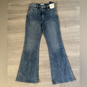 Abercrombie & Fitch The Flare Ultra High Rise Blue Denim Jeans Sz Size 32/14